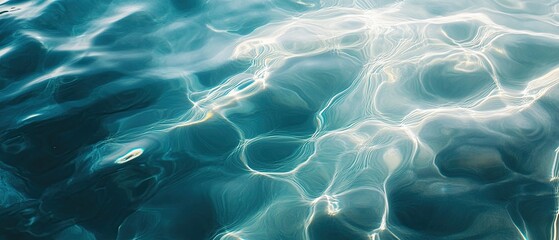 Clear transparent water ripples texture blue surface sunlight reflections fluidity natural aesthetic ocean-inspired art calming visual minimalist design stunning seamless background peaceful vibe