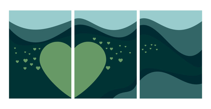 ILLUSTRATION BACKGROUND OF WEDDING LOVE ROMANTIC LANDSCAPE STYLE MADE BY COREL DRAW