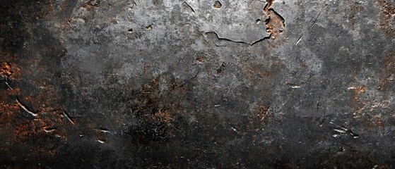 Worn metal plate with heavy scratches distressed texture rugged background for bold designs emphasized by high contrast lighting steel finish