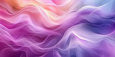 Fototapeta premium A mesmerizing abstract image featuring a dynamic blend of flowing waves in shades of pink, purple, blue, and orange.