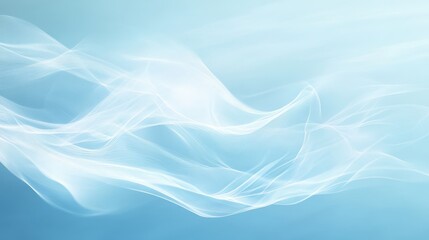Soft, flowing abstract design in light blue, evoking calmness and serenity.