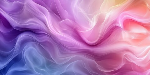 Obraz premium A mesmerizing abstract image featuring a dynamic blend of flowing waves in shades of pink, purple, blue, and orange.