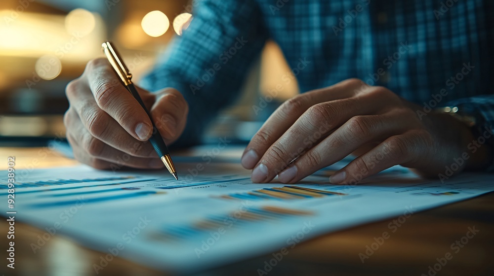Poster An infographic showing the importance of reviewing and adjusting a budget regularly with tips on how to keep financial plans on track Stock Photo with copy space