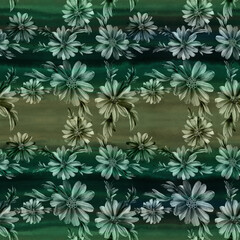 Fototapeta premium Floral pattern. Flowers on a watercolor background. Abstract wallpaper with floral motifs. Seamless pattern. Flower composition. Use printed materials, signs, posters, postcards, packaging.
