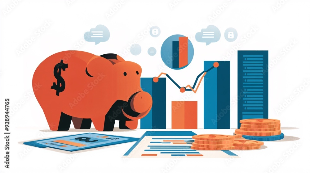 Poster an infographic showing how to balance short-term and long-term financial goals with tips on how to p