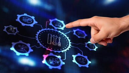 Tools concept. Technical Support Customer Service Business Technology Internet Concept