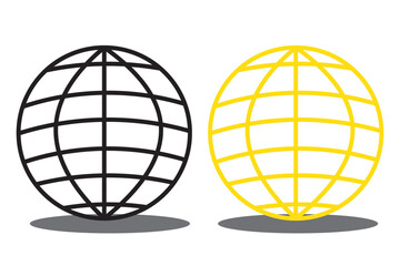 Internet icon vector. Website sign symbol vector. Internet vector icon illustration isolated on white background