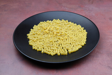 Italian Food background on wooden table. Top view.