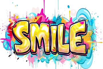 Fototapeta premium A graffiti style text featuring 