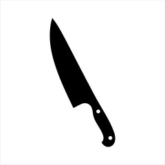 Chef knife silhouette vector illustration design on white background. 