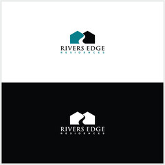 house and river logo
