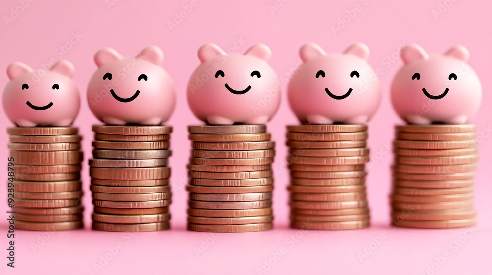Aufkleber an illustration showing the importance of financial discipline with tips on how to stick to a budget