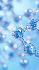 Abstract Molecular Science Background in Blue Tones