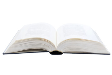 An open book with blank pages, perfect for writing or illustrating ideas and thoughts. Ideal for educational or creative themes.