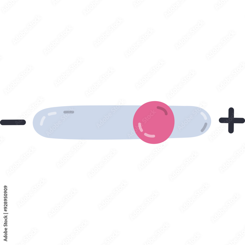 Poster cute cartoon toggles switch buttons for plus and minus. mode switch buttons to activate device and m