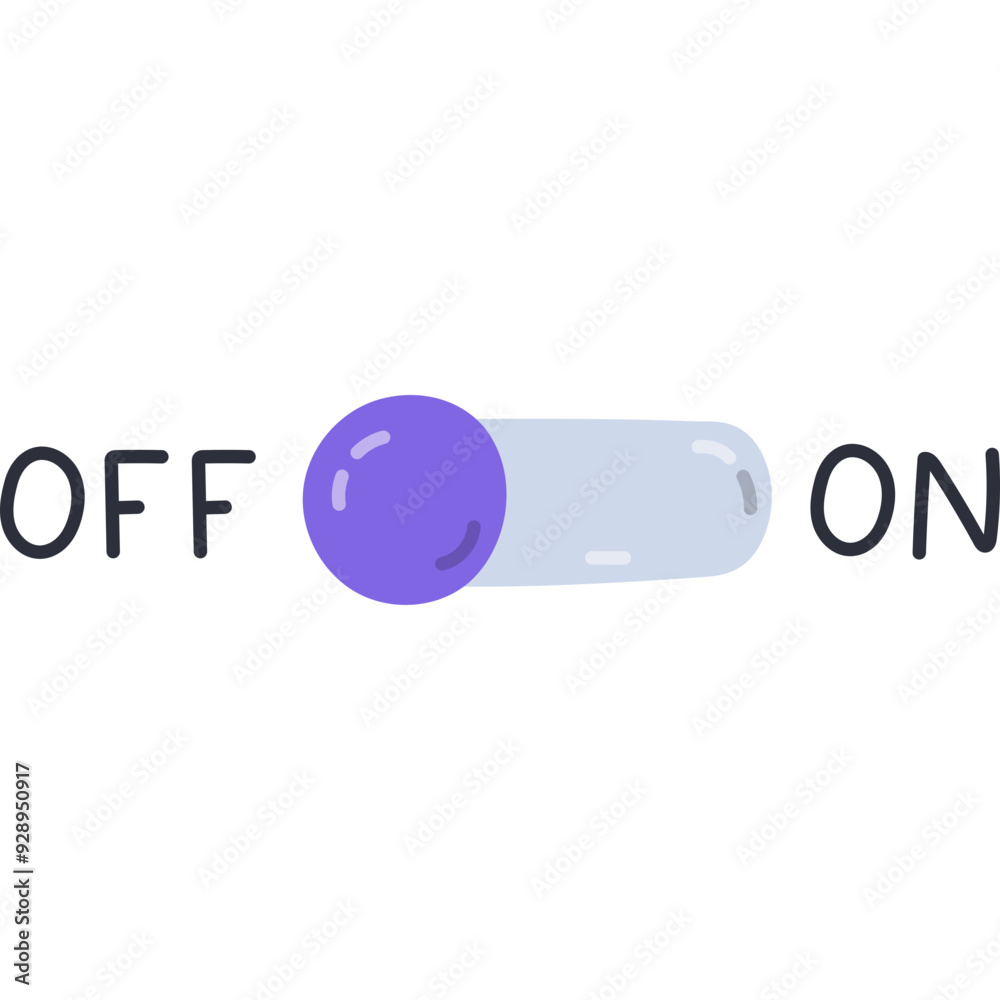 Poster cute cartoon toggles switch buttons for turn on and off. mode switch buttons to activate device. swi