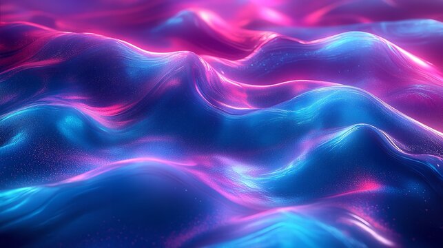 Colorful holographic neon fluid illustration waves background, walpapper