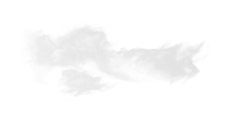 Isolated realistic white cloud on transparent background