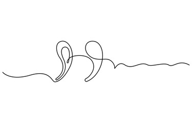 quote mark icon symbol one line drawing, Single continuous line drawing of a quote mark
