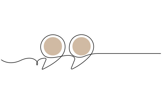 recommend clip art: quote mark icon symbol one line drawing, Single continuous line drawing of a quote mark
                    
