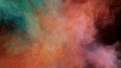 Fototapeta premium Colored powder dust abstract background . Freeze motion.