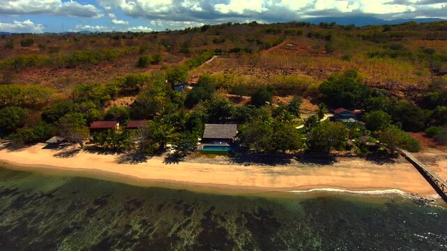 Ocean beach  lombok Mountine nature road motorcycle touring boat