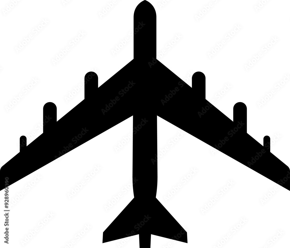 Wall mural Plane icon isolated on white background. Airplane symbol in flat style. Airplane icon vector. Flight transport symbol. Travel illustration. Vector 