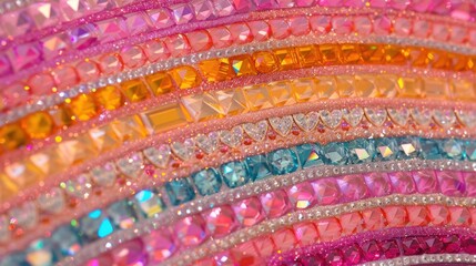 Abstract rainbow-colored crystal glass background wallpaper with a dreamy, ethereal quality