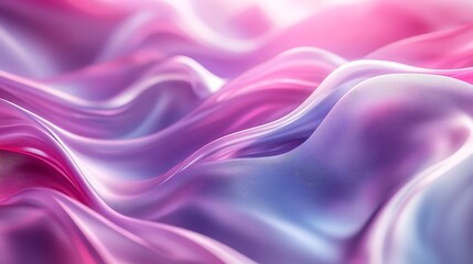 Highly detailed image of multicolored satin fabric undulating, suggesting smoothness and elegance