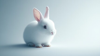Adorable White Bunny