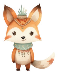 Fototapeta premium PNG Fox cartoon animal mammal.