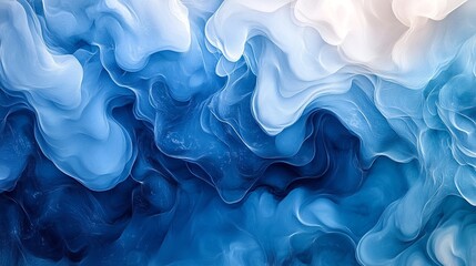 Contemporary Ocean Waves: Fluid Forms in Abstract Ink Art