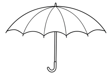 Umbrella line art vector illustration