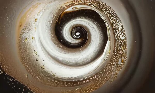 Spiral of Time: A mesmerizing abstract spiral of gold and silver hues, representing the cyclical nature of time and the infinite possibilities that lie within.  