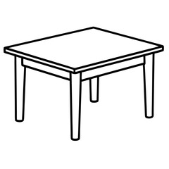 table isolated on white