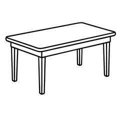 table isolated on white