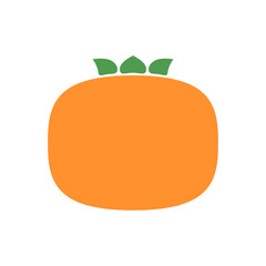Persimmon cartoon vector. Persimmon on white background.