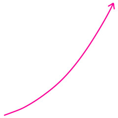 pink ribbon arrow element 