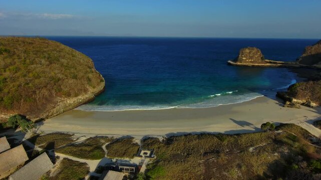 Ocean beach  lombok Mountine nature road motorcycle touring boat