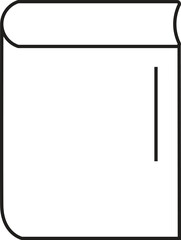 open book vector icon set. study text book pages symbol. brochure or flyer manual sign. library novel publication book icon set. in black and white color