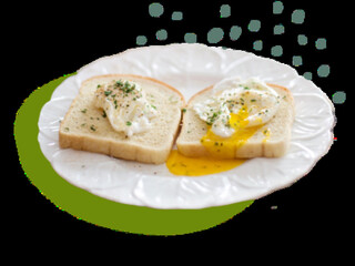 Green Abstract Shape With Green Dots