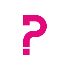 Letter P pink color logo symbol