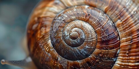 Macro Detail of a Snail Shell Texture
