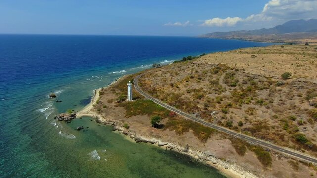 Ocean beach  lombok Mountine nature road motorcycle touring boat