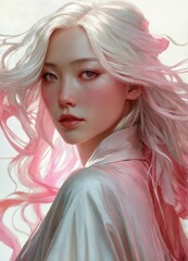 "Silken Grace: The Pink-Eyed Muse"