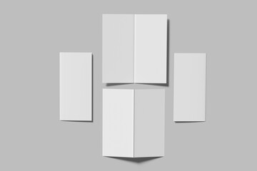 dl bifold brochure blank mockup