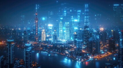 Naklejka premium city background