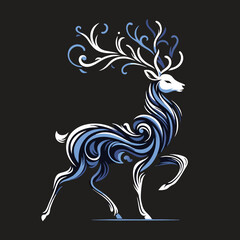 Naklejka premium deer vector silhouette illustrator Illustrator Artwork