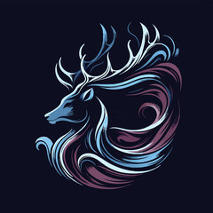 deer vector silhouette illustrator  Illustrator Artwork