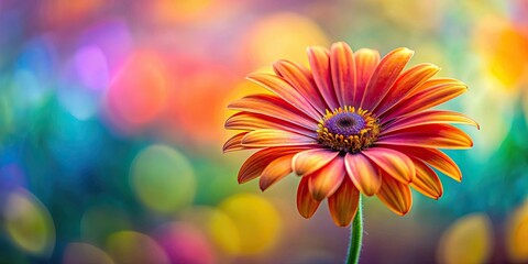 Obraz premium Beautiful flower in blurred background with vibrant colors, floral, nature, garden, petals, bloom, blossom, spring, summer